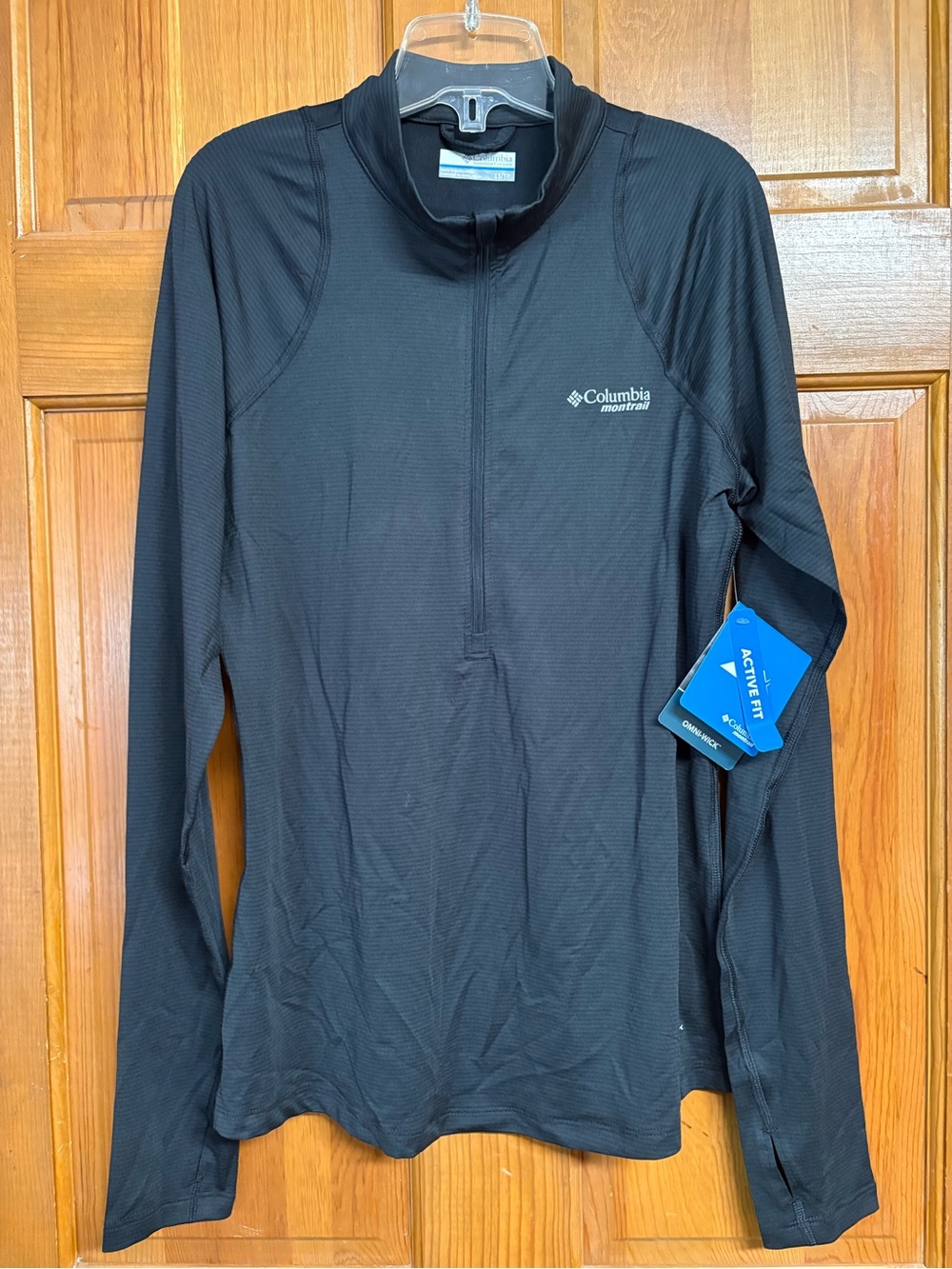 Columbia Black Montrail Active Fit Endless Trail Half Zip Mesh Top